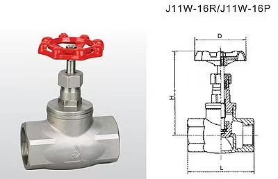 湘西J11W-16P不銹鋼截止閥